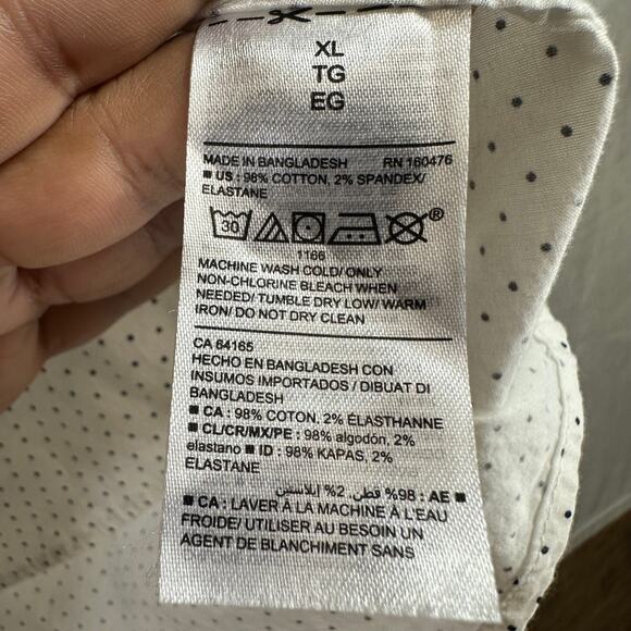 Old Navy XL Women's Top Polka Dot Short Sleeve Buttoned Casual Work Soft Comfort - Picture 9 of 10